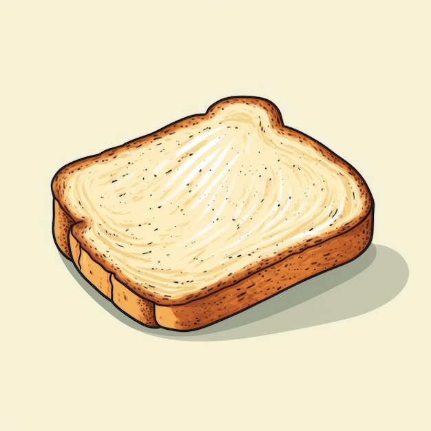 Handgezeichneter Toast Eine Vektorillustration mit optischem Illusionsstil