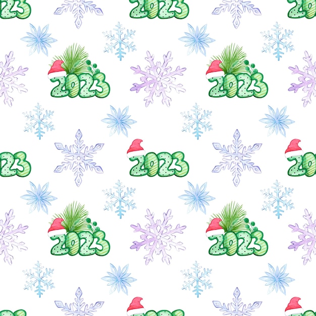 Handgezeichnetes Aquarell Weihnachten Schneeflocke Musterdesign Weihnachten und Neujahr Symbol dekoratives Element Sammelalbum Textilstoff Banner Postkarte