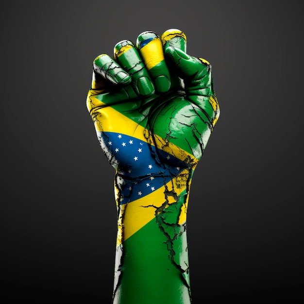 Handindependenztag-Flagge Brasilien 7. September