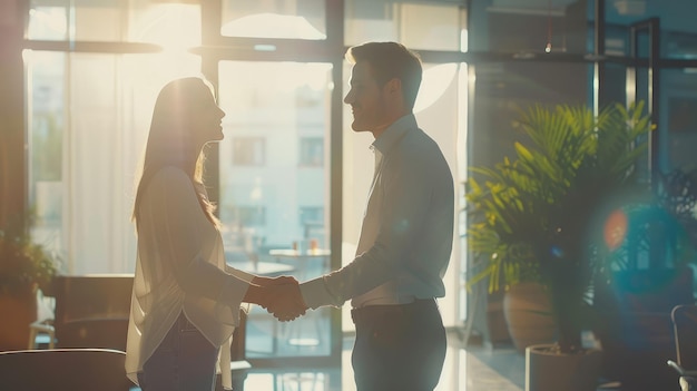 Handshake für Geschäftsgespräche Professionelle Fotografie von Emma Andijewska