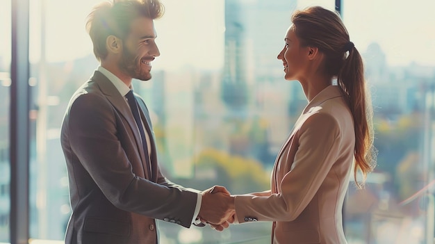 Handshake für Geschäftsgespräche Professionelle Fotografie von Emma Andijewska