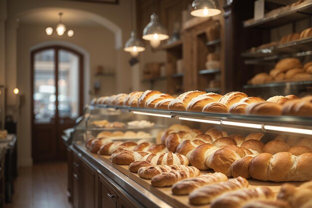 Handwerkliche französische Boulangerie, Pariser Charme, frische Baguettes und kulinarische Handwerkskunst