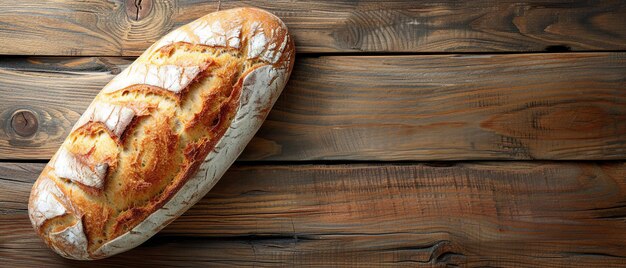 Foto handwerkliches brot auf rustikalem holz