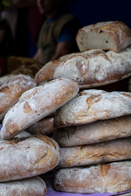 handwerkliches Brot in der alten mittelalterlichen Messe, Spanien