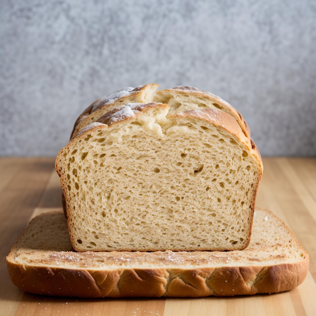 Handwerkliches Weißbrot auf dem Tisch