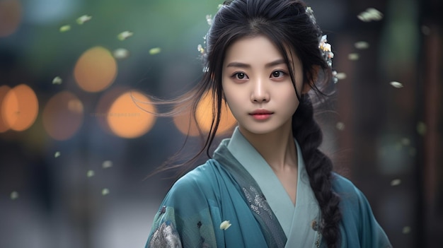 hanfu HD 8K papel de parede Imagem fotográfica