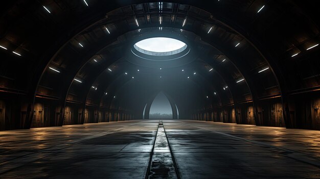 hangar moderno futurista