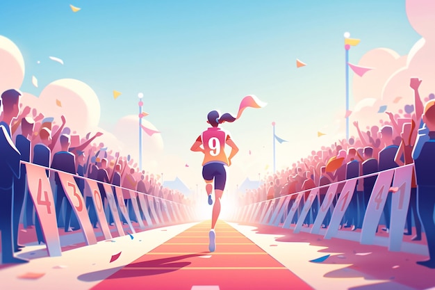 Hangzhou Asian Games Universiade Games laufen Illustration