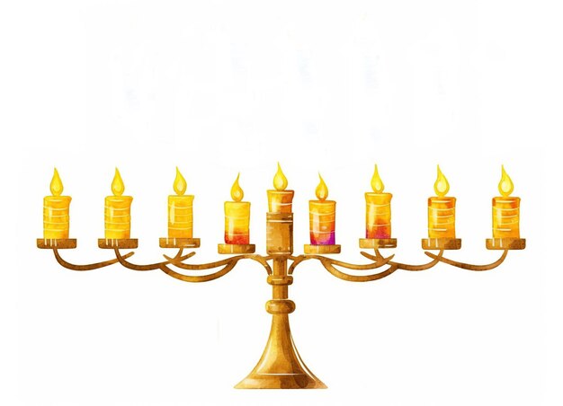 Hannukah Kerzen Hintergrund KI-generierte Illustration