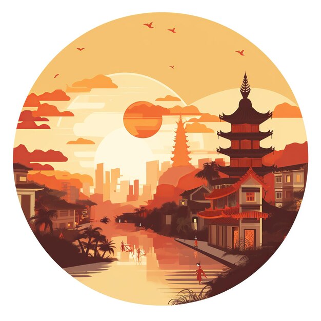 Hanoi en Jade amp Rust Un icono de ciudad minimalista