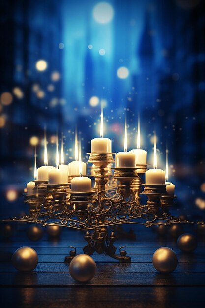 Hanukkah conceito criativo poste