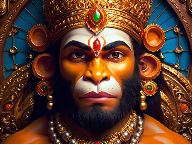 Hanuman jayanti desenho de fundo colorido de melhor qualidade imagem de papel de parede hiper realista ai gerado