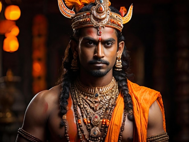 Hanuman Jayanti farbenfrohes Hintergrunddesign mit bester Qualität hyperrealistisches Tapetenbild ai generiert