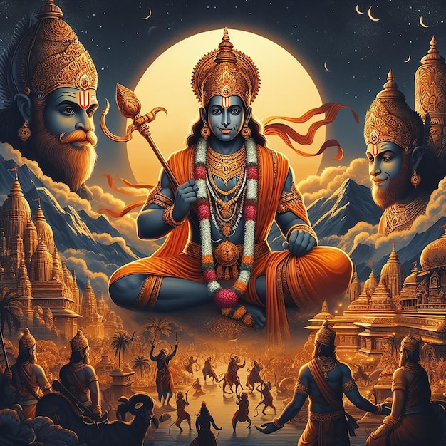Hanuman Jayanti Imagen de fondo generada por Bing