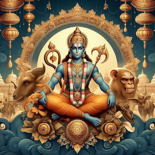 Hanuman Jayanti Imagen de fondo generada por Bing