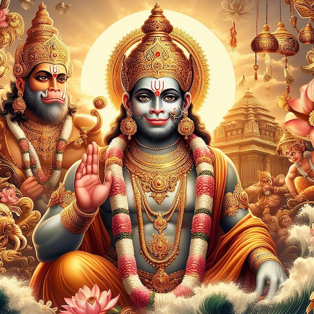 Hanuman Jayanti Imagen de fondo generada por la IA
