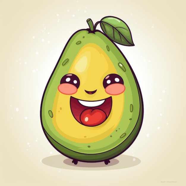 Happy Avocado, das Zeichentrickfilmsmaskottchen