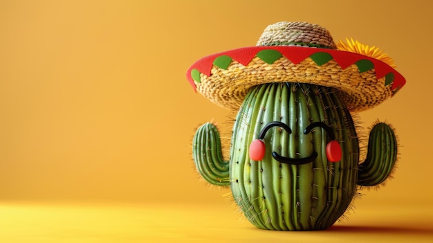Happy Cinco de Mayo eine Feier der mexikanischen Kultur mit Kaktus-Tacos und dem lebendigen Geist Mexikos zu Ehren des Erbes und der Einheit in der Fiesta