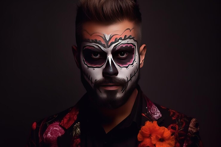 Foto happy dia de los muertos conceito dia de os muertos fonte dia de os mouros tema generativo ai