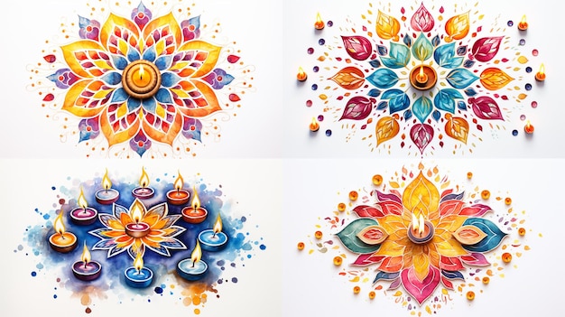 Happy Diwali dekorative Diya Hintergrund der traditionellen Festfeier