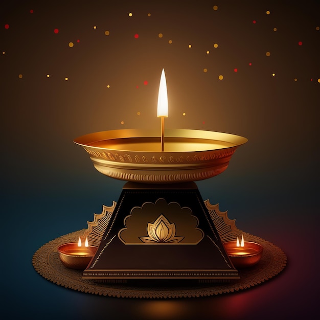 Happy Diwali Ein traditionelles indisches Festival. Diwali-Festtagsdesign. Generative Ai