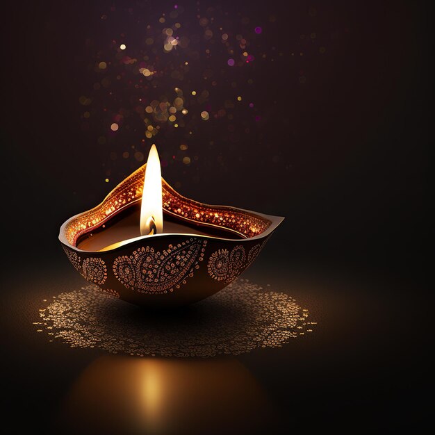 Happy Diwali Ein traditionelles indisches Festival. Diwali-Festtagsdesign. Generative Ai