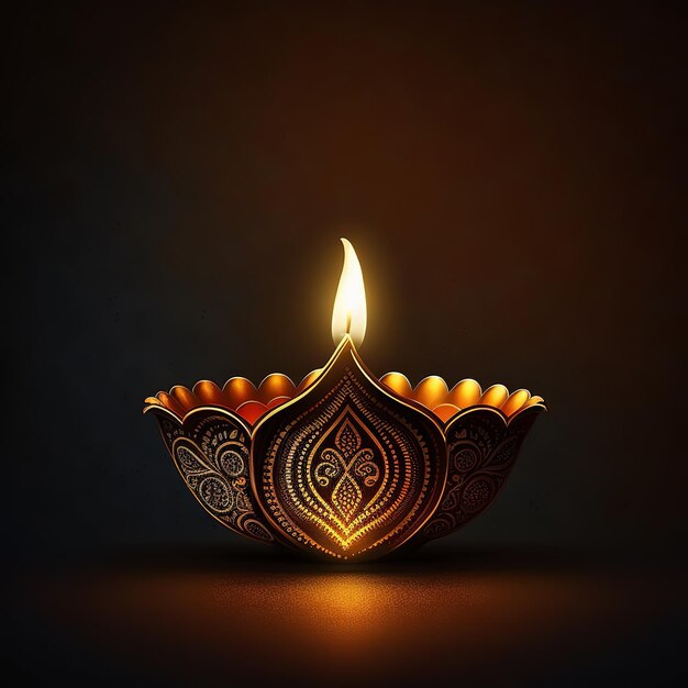 Happy Diwali Ein traditionelles indisches Festival. Diwali-Festtagsdesign. Generative Ai