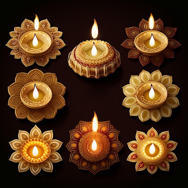 Happy Diwali Un festival indio tradicional Diwali festival diseño de vacaciones Generative Ai