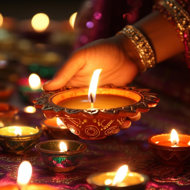 Foto happy diwali ist eine botschaft der hoffnung für eine welt, in der freundlichkeit und mitgefühl vorherrschen