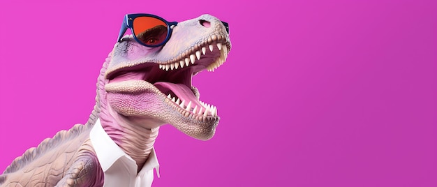 Happy Funny T-Rex-Dinosaurier-Hintergrund mit Kopierraum für Text