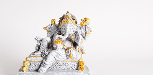 Happy Ganesh Chaturthi Festival Lord Ganesha Statue mit schöner Textur