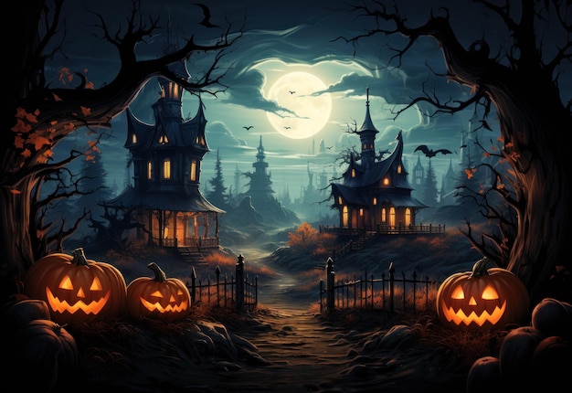 Foto happy_halloween_background_design