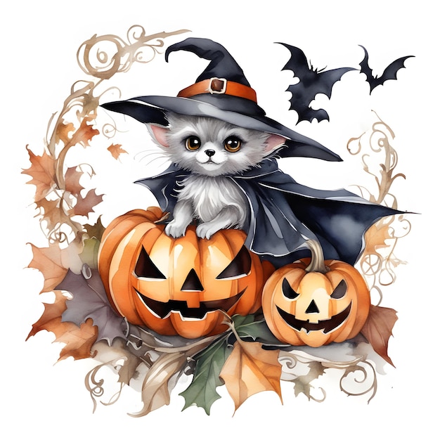 Happy Halloween Design Halloween Clipart Inteligência Artificial Generativa