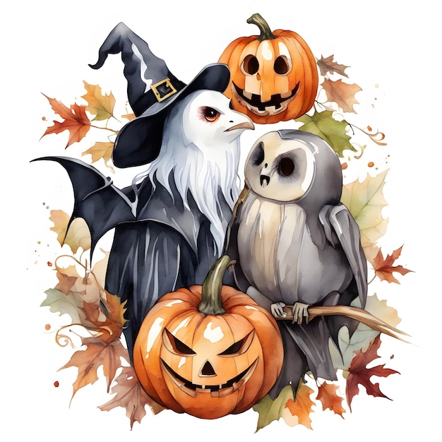 Happy Halloween Design Halloween Clipart Inteligência Artificial Generativa