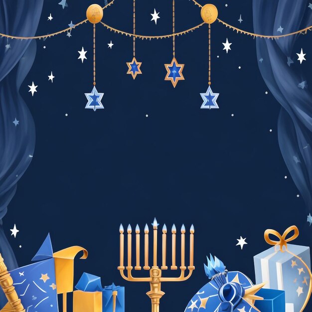 Happy Hanukkah Star David Hintergrundbilder Sammlungen niedliche Tapeten ai generiert