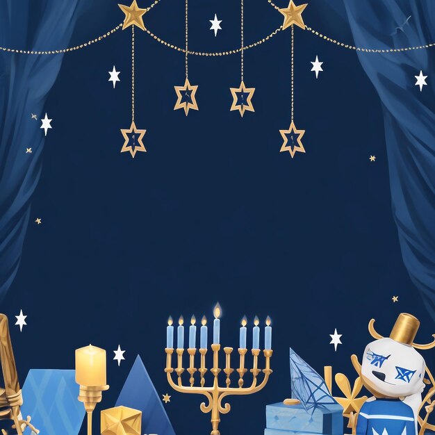 Happy Hanukkah Star David Hintergrundbilder Sammlungen niedliche Tapeten ai generiert