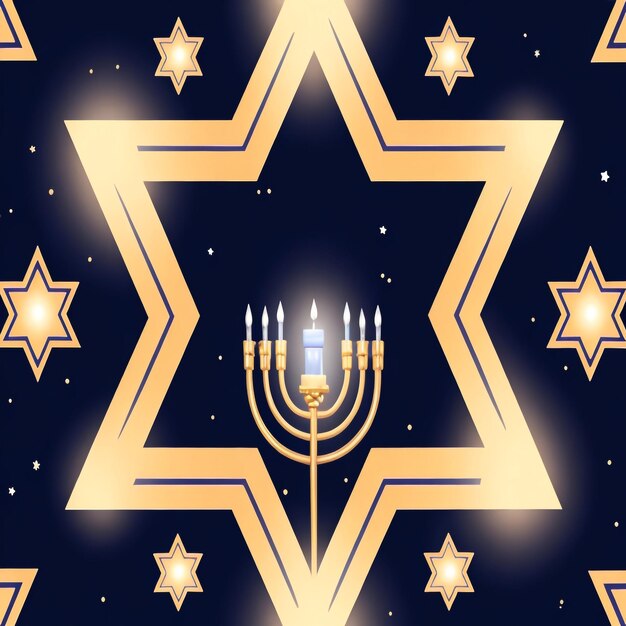 Happy Hanukkah Star David Hintergrundbilder Sammlungen süße Tapeten ai generiert