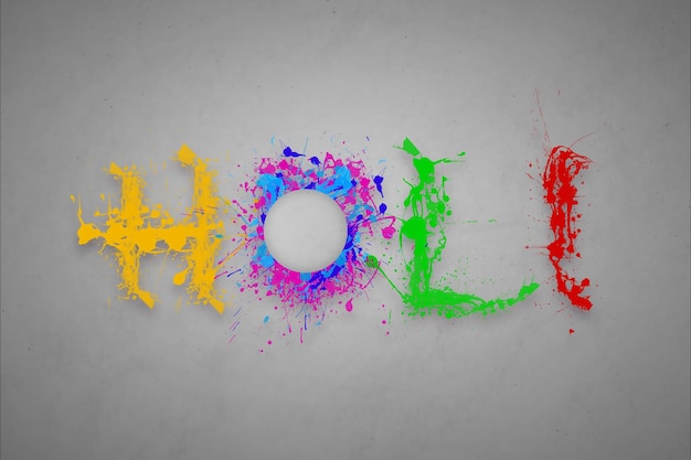 Happy Holi Bild Holi Festival buntes Pulver und Holi Festival Indien Bildschirm