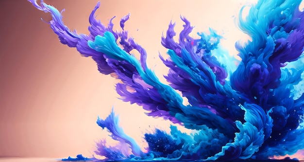 Happy Holi Color Splash Explosion von farbigem Pulverhintergrund Ai generiert