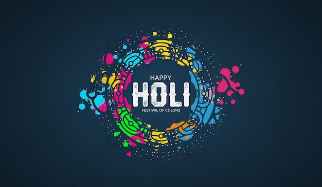 Happy Holi imagen color festival holi deseos y fondo rangpanchami