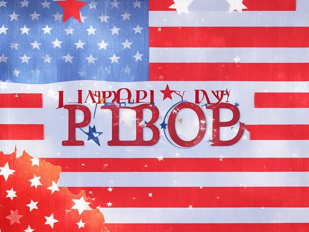 Happy Labor Day Banner amerikanischer patriotischer Hintergrund mit USA-Flagge Generative Ai