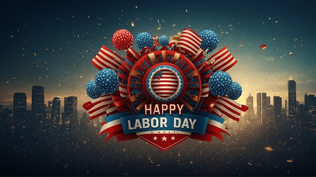 Happy Labor Day Banner Entwurfsvorlage Vektorillustration