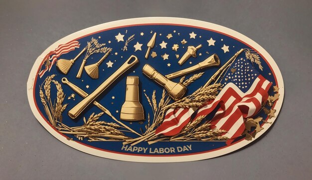 Happy Labor Day Poster Illustrator Labor Day Konzeptbild