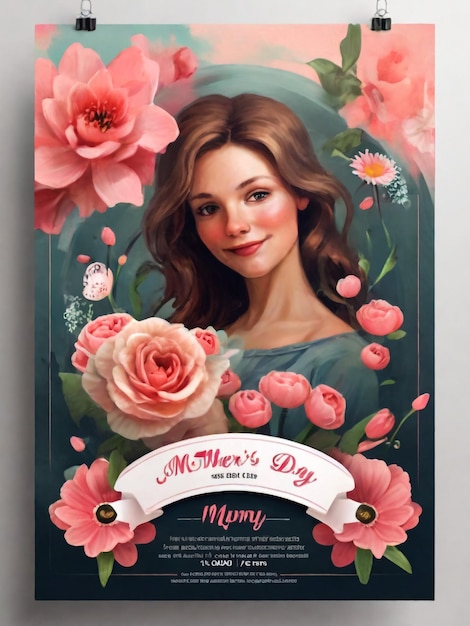 Happy Mothers Day Design geeignet für Grußkarten, Verkaufspromotionen, Gutscheine, Banner und andere