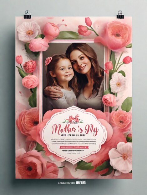 Happy Mothers Day Design geeignet für Grußkarten, Verkaufspromotionen, Gutscheine, Banner und andere