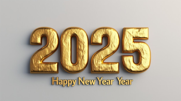 "Happy New Year" en un estilo a juego que transmite un concepto sofisticado de celebración del año nuevo