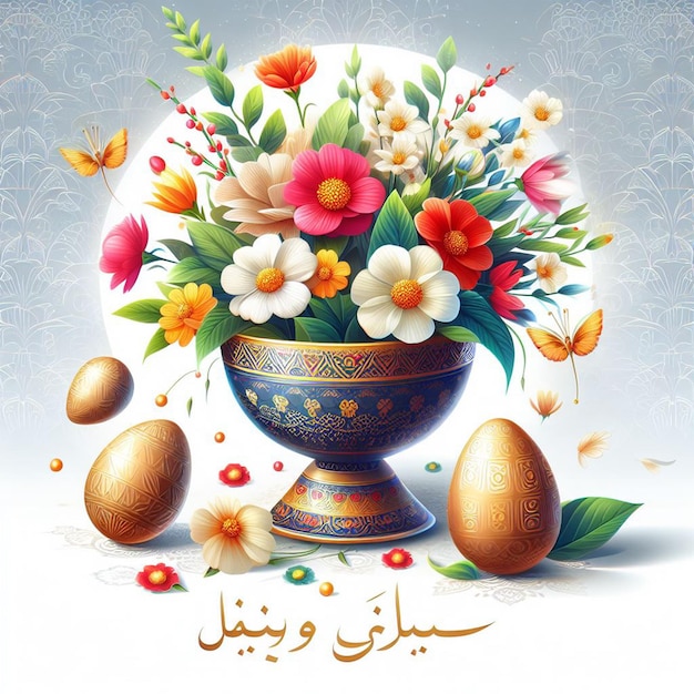 happy nowruz Poster Flyer Banner und nowruz Hintergrund