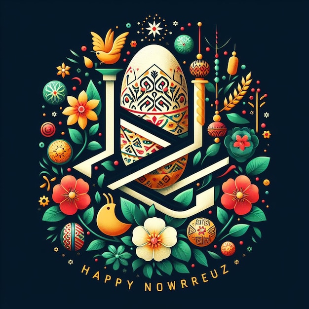 Foto happy nowruz poster flyer banner und nowruz hintergrund