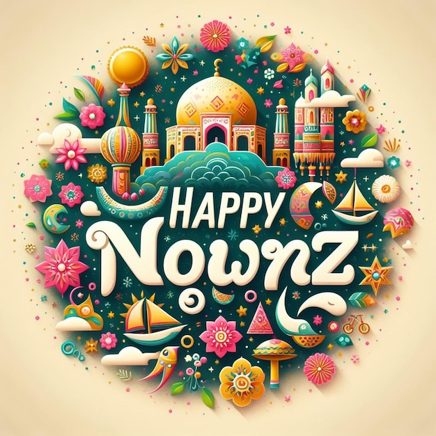 happy nowruz Poster Flyer Banner und nowruz Hintergrund