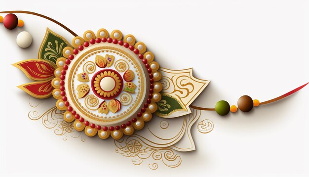 Happy Rakhi Festival Greeting Background Illustration Generative AI